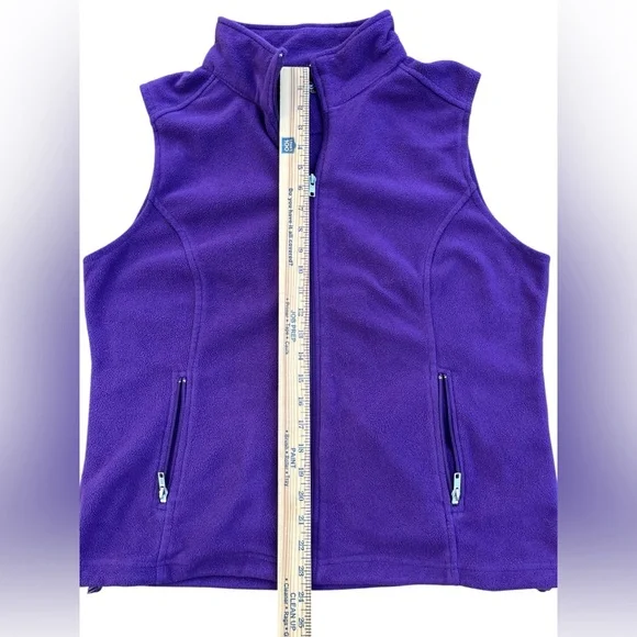 Jamie Nicole collection woman’s size extra large purple fleece vest - Picture 5 of 6